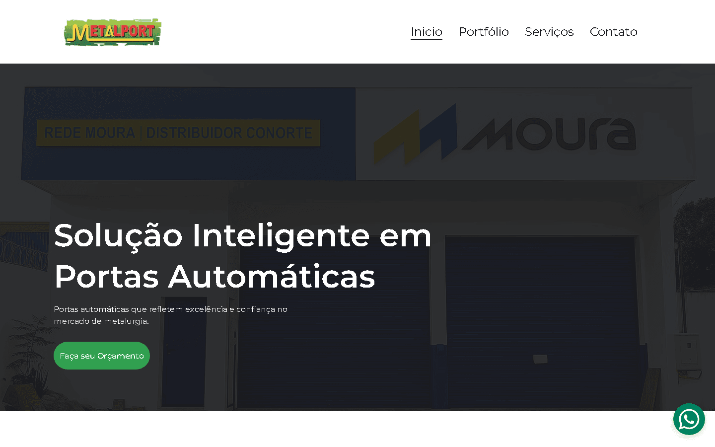 Página inicial do projeto Metalport